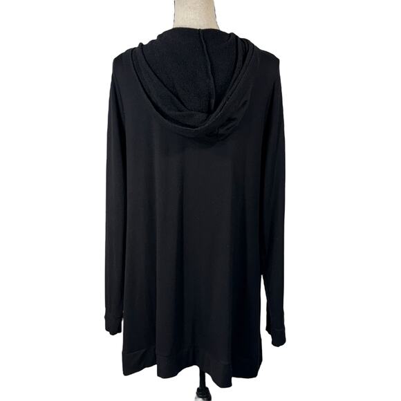 Torrid SZ 2 (2X-Large) Super Soft Fleece Jacket Open Front Mid-Thigh Hooded - Picture 4 of 8